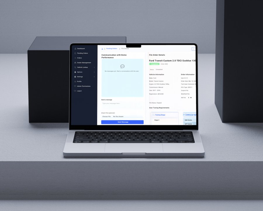 Remap Files Portal dashboard on a laptop